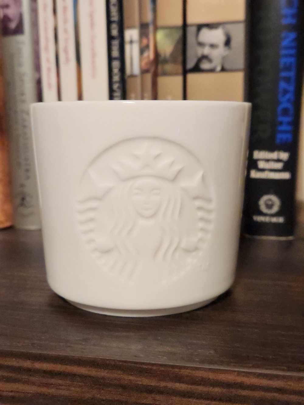 Starbucks White Embossed Customized Siren Ceramic Espresso Cup Mug